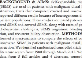 Case_No Benefit of Covered vs Uncovered Self-Expandable Metal Stents